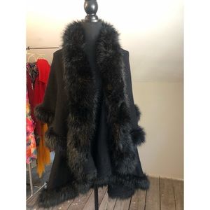 Black Fur Shawl